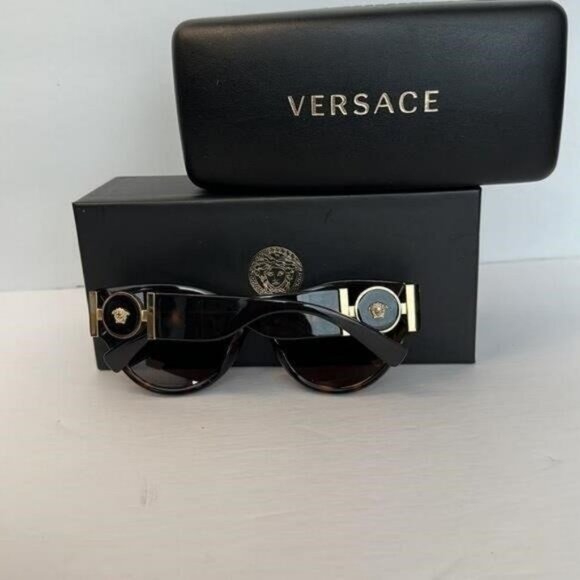VERSACE Ladies Transparent Brown Cat-Eye Sunglasses - Picture 5 of 11
